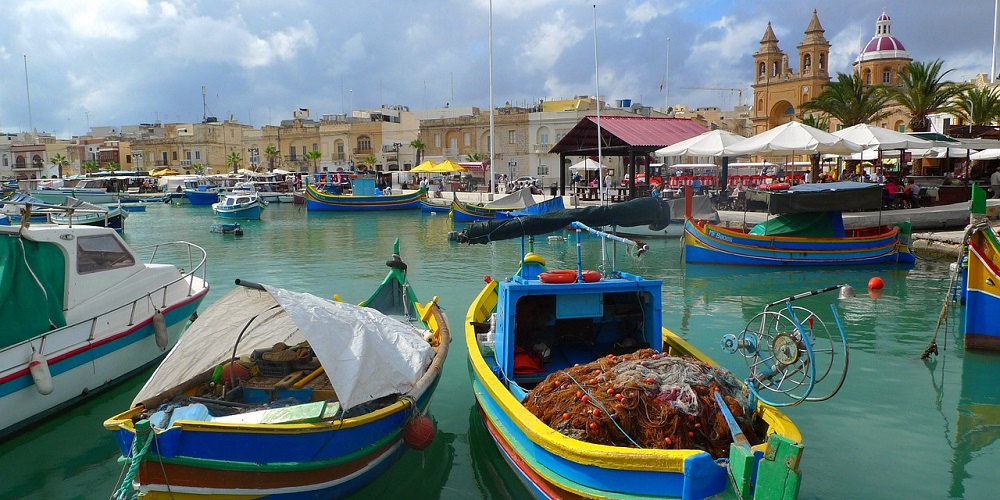Fiskehamn i Malta